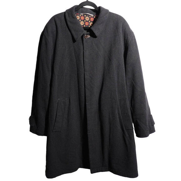 Steinbock Tyrol Austria Long Cashmere Wool Blend Gray Long Coat 43" Chest XL SEE - Picture 1 of 15